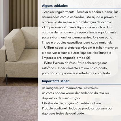 Imagem de Sofá Living Orgânico 2 Lugares Linho Bege Norten 175cm
