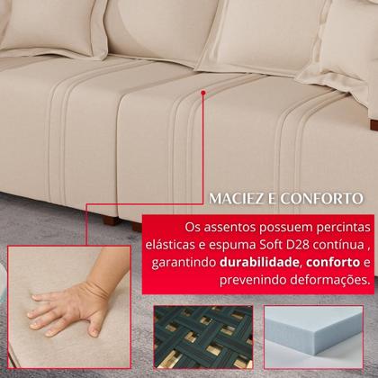 Imagem de Sofá Living Verona 3 Lugares 2,00m Bege