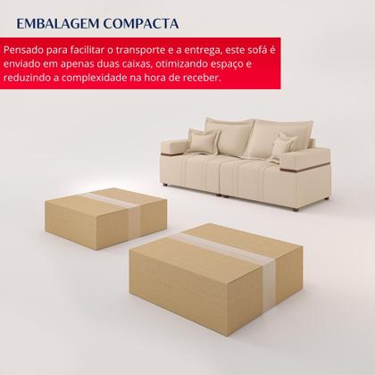 Imagem de Sofá Living Verona 3 Lugares 2,00m Bege