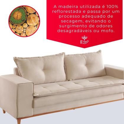Imagem de Sofá Living Verona 3 Lugares 2,00m Bege