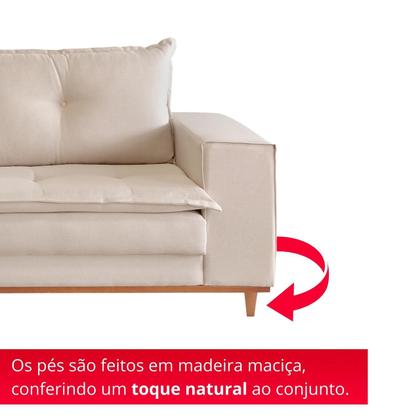 Imagem de Sofá Living Verona 3 Lugares 2,00m Bege