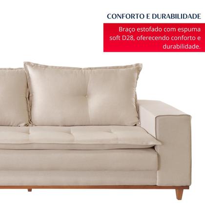 Imagem de Sofá Living Verona 3 Lugares 2,00m Bege
