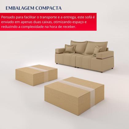 Imagem de Sofá Living Verona 3 Lugares 2,00m Castor