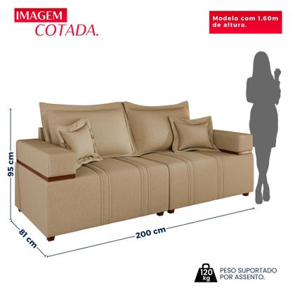 Imagem de Sofá Living Verona 3 Lugares 2,00m Castor