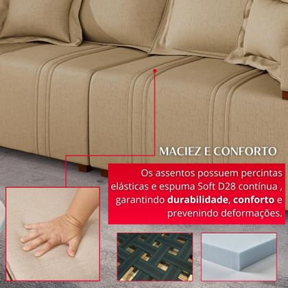 Imagem de Sofá Living Verona 3 Lugares 2,00m Castor