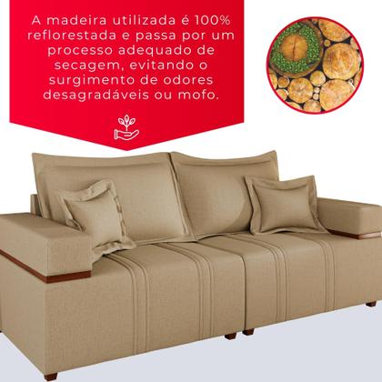 Imagem de Sofá Living Verona 3 Lugares 2,00m Castor