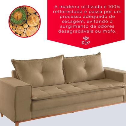 Imagem de Sofá Living Verona 3 Lugares 2,00m Castor