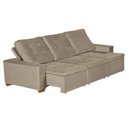 Imagem de Sofá Manaus Modular 6 Lugares Retrátil e Reclinável Veludo Nobre 3.05 MT Sofatec