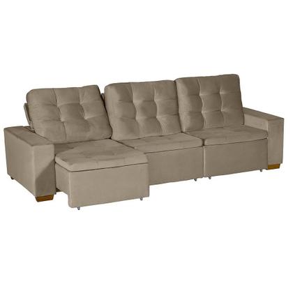 Imagem de Sofá Manaus Modular 6 Lugares Retrátil e Reclinável Veludo Nobre 3.05 MT Sofatec