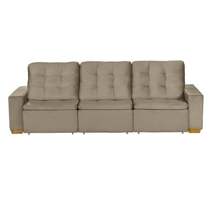Imagem de Sofá Manaus Modular 6 Lugares Retrátil e Reclinável Veludo Nobre 3.05 MT Sofatec
