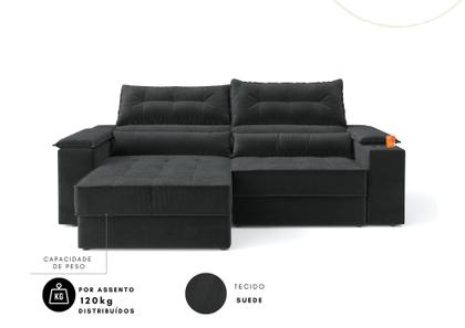 Imagem de Sofá Manhattan 2,10m L 3 Lugares com Porta Copos Retrátil e Reclinável