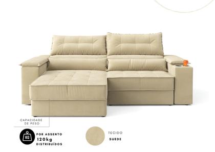 Imagem de Sofá Manhattan 2,10m L 3 Lugares com Porta Copos Retrátil e Reclinável