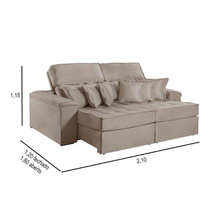 Imagem de Sofa Martins M-188 02 Md.80 C/ Almofadas V-211