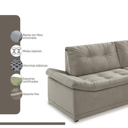 Imagem de Sofá Milos 4 Lugares e Chaise Estofama