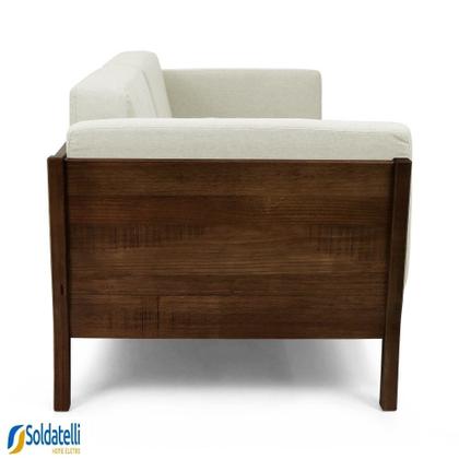 Sofá Minas 03 Lugares Base Madeira Canela - Datelli Design Imagem de Sofá Minas 03 Lugares Base Madeira Canela - Datelli Design