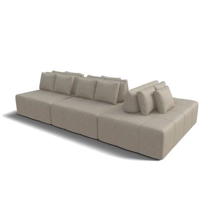 Imagem de Sofá Modulado Ilha Santorini 2,70m em Linho Sertão Bege - Home Mobily