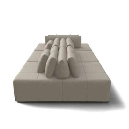 Imagem de Sofá Modulado Ilha Santorini 3,00m em Linho Sertão Bege - Home Mobily