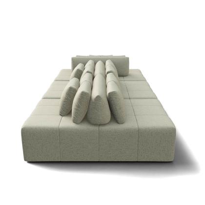 Imagem de Sofá Modulado Ilha Santorini 3,60m em Linho Neve Off White - Home Mobily