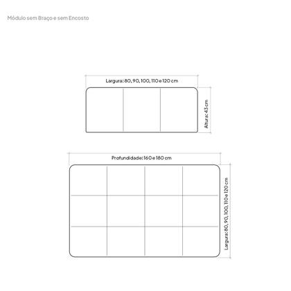 Imagem de Sofá Modulado Ilha Santorini 3,80m x 1,80m em Linho Algodão Lapidado - Home Mobily