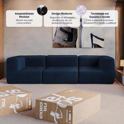 Sofá Modular 1 lugar Canto em L Sofá na Caixa em Boucle com 1 Módulo 86cm Imagem de Sofá Modular 1 lugar Canto em L Sofá na Caixa em Boucle com 1 Módulo 86cm