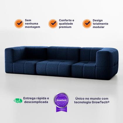Sofá Modular 1 lugar Canto em L Sofá na Caixa em Boucle com 1 Módulo 86cm Imagem de Sofá Modular 1 lugar Canto em L Sofá na Caixa em Boucle com 1 Módulo 86cm