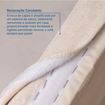 Imagem de Sofá Modular 2 Lugares Braço Lateral com Pé Madeira Sôma CabeCasa MadeiraOriginals