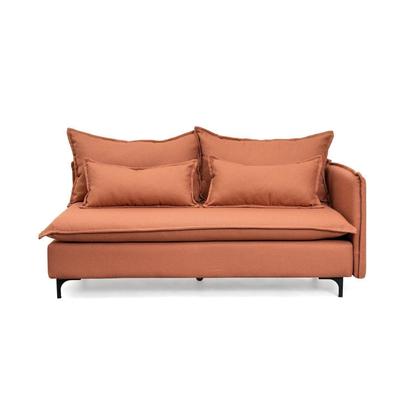 Imagem de Sofá Modular 2 Lugares Braço Lateral com Pé Metal Sôma CabeCasa MadeiraOriginals Marrom Mocha Mousse