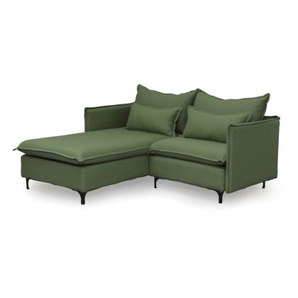 Imagem de Sofá Modular 2 Lugares com Chaise e Pé Metal Sôma CabeCasa MadeiraOriginals
