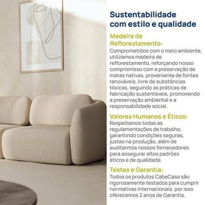 Imagem de Sofá Modular 2 Lugares Orla CabeCasa MadeiraOriginals