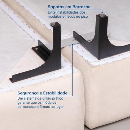 Imagem de Sofá Modular 2 Lugares Pé Metal Sôma CabeCasa MadeiraOriginals