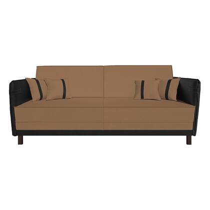 Imagem de Sofá Modular 3 Lugares Filipi 2,12m material sintético Terracota - material sintético Preto