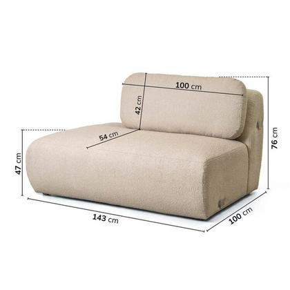 Imagem de Sofá Modular 4 Lugares Com Sumiê Orla CabeCasa MadeiraOriginals