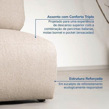 Imagem de Sofá Modular 4 Lugares Com Sumiê Orla CabeCasa MadeiraOriginals