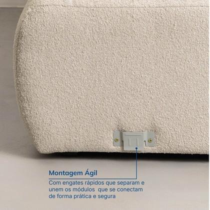 Imagem de Sofá Modular 4 Lugares Com Sumiê Orla CabeCasa MadeiraOriginals