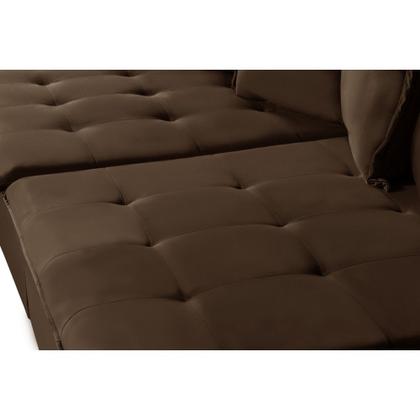 Imagem de Sofá Modular 5 Lugares Olinda 2.90 MT com Molas Retrátil e Reclinável Veludo Nobre Sofatec