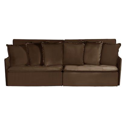 Imagem de Sofá Modular 5 Lugares Olinda 2.90 MT com Molas Retrátil e Reclinável Veludo Nobre Sofatec
