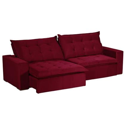 Imagem de Sofá Modular Bahia 5 Lugares 2,50 MT com Molas Retrátil e Reclinável Veludo Nobre Sofatec