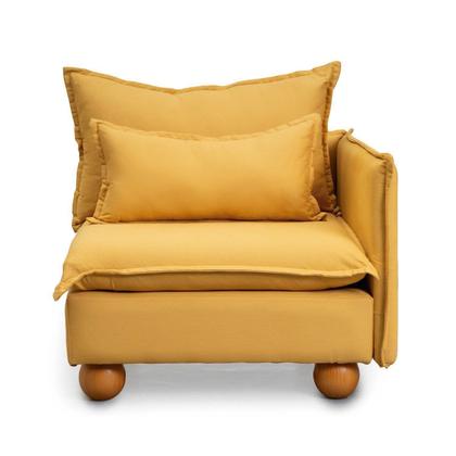 Imagem de Sofá Modular Braço Lateral com Pé Bolinha Sôma CabeCasa MadeiraOriginals