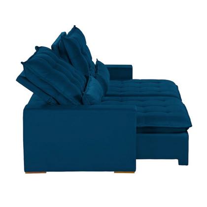 Imagem de Sofá Modular Ceará 6 Lugares 2.90 MT Retrátil e Reclinável Veludo Nobre Sofatec