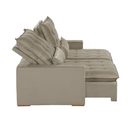 Imagem de Sofá Modular Ceará 6 Lugares 2.90 MT Retrátil e Reclinável Veludo Nobre Sofatec