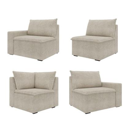 Imagem de Sofá Modular de Canto 4 Módulos Zen CabeCasa MadeiraOriginals