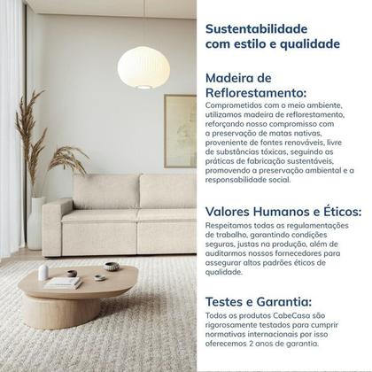 Imagem de Sofá Modular de Canto 4 Módulos Zen CabeCasa MadeiraOriginals