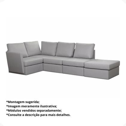 Sofá Modular Montável Linho Bouclé na Caixa Módulo 3 - Maxicasa Imagem de Sofá Modular Montável Linho Bouclé na Caixa Módulo 3
