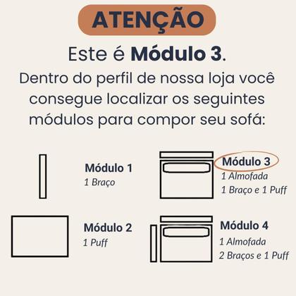 Sofá Modular Montável Linho Bouclé na Caixa Módulo 3 - Maxicasa Imagem de Sofá Modular Montável Linho Bouclé na Caixa Módulo 3