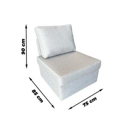 Sofá Modular Montável Linho Bouclé na Caixa Módulo 3 - Maxicasa Imagem de Sofá Modular Montável Linho Bouclé na Caixa Módulo 3