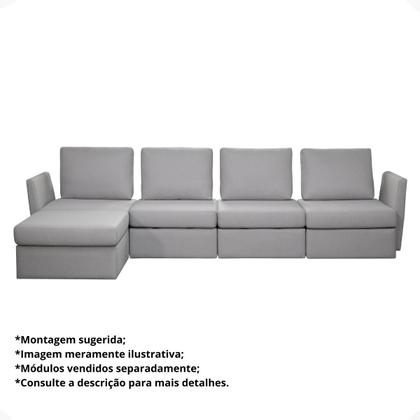 Sofá Modular Montável Linho Bouclé na Caixa Módulo 3 - Maxicasa Imagem de Sofá Modular Montável Linho Bouclé na Caixa Módulo 3