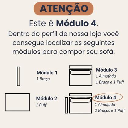 Sofá Modular Montável Linho Bouclé na Caixa Módulo 4 - Maxicasa Imagem de Sofá Modular Montável Linho Bouclé na Caixa Módulo 4