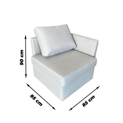 Sofá Modular Montável Linho Bouclé na Caixa Módulo 4 - Maxicasa Imagem de Sofá Modular Montável Linho Bouclé na Caixa Módulo 4