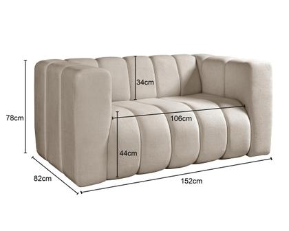 Imagem de Sofá Mona 2 Lugares Moderno Premium Decorativo Sala de Estar