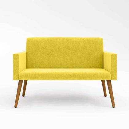 Imagem de Sofá Namoradeira 2 Lugares - Balaqui Decor Amarelo